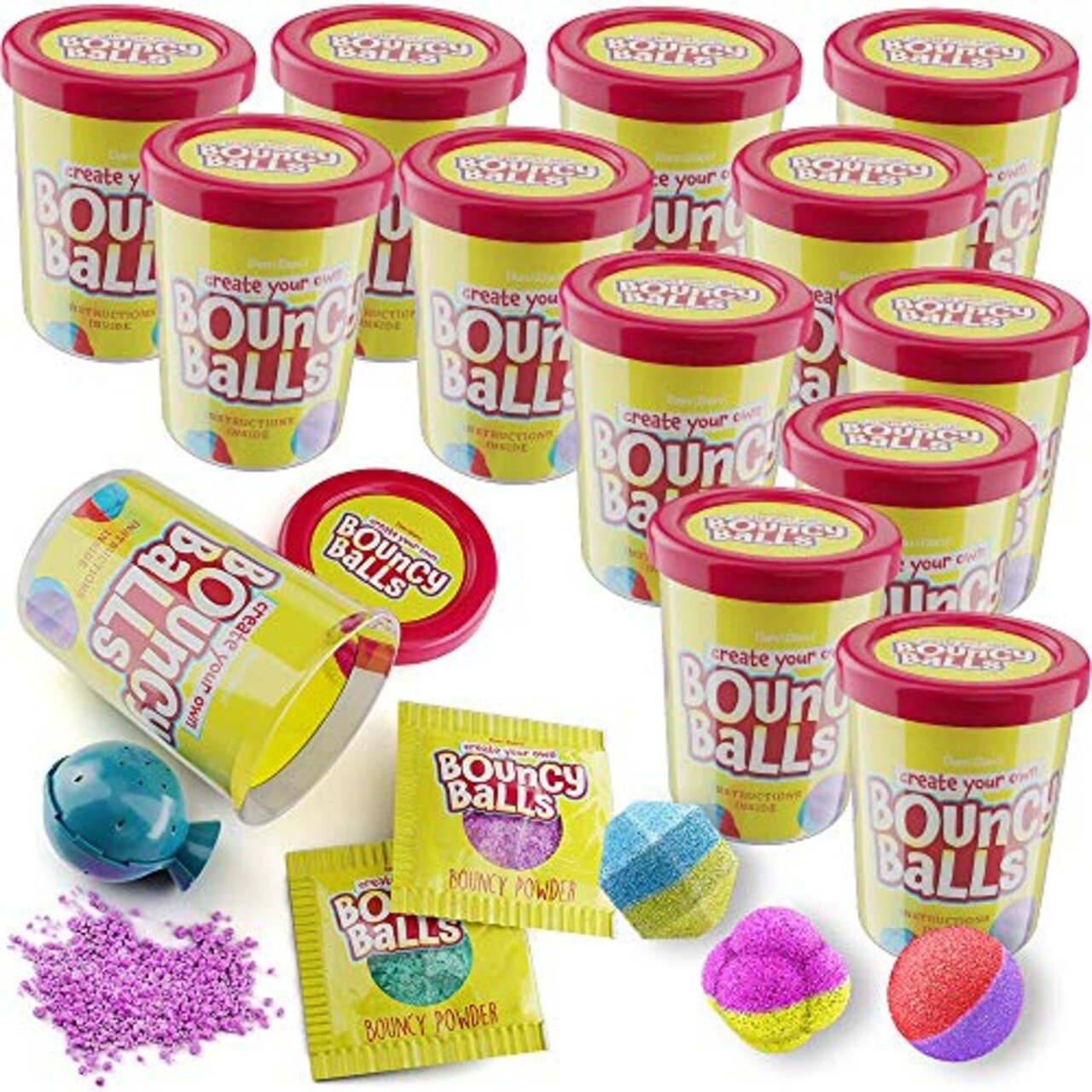 12 Individual Kits - Science Party Favors - Cool Birthday Parties Activities for Kids - Create 12 Balls - Fun DIY Arts and Crafts Bulk - Craft Projects Gifts